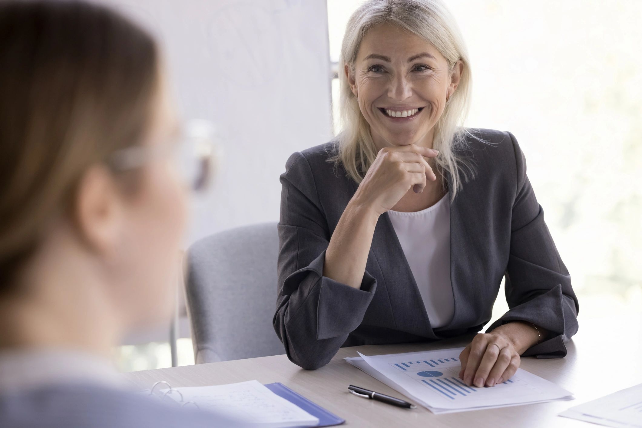 Professional business leader in a meeting