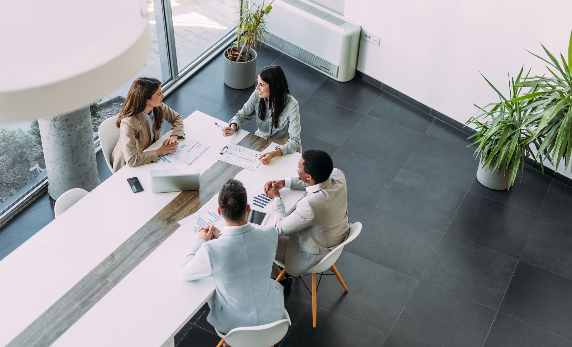 Business professionals meeting in an office